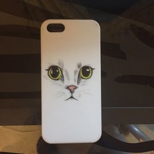 iPhone 5 white cat phone phone case
