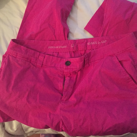 Fuchsia khakis by gap