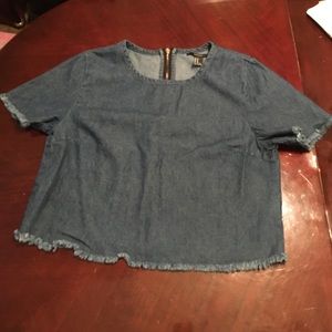 Denim crop top