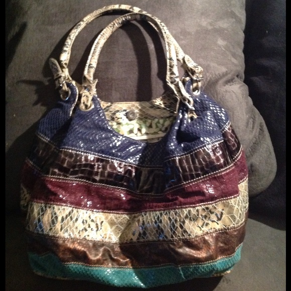 Aldo faux snake skin pattern purse