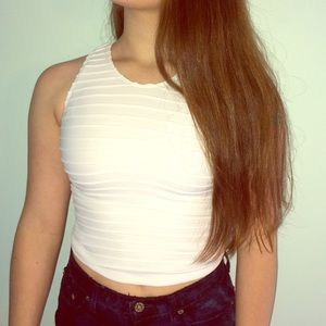 Cropped Sugar Lips Textured Top