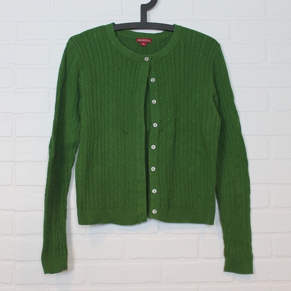 Merona Sweaters - Green textured cardigan cable knit long sleeve Merona Sweaters - Green textured cardigan cable knit long sleeve