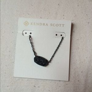 Elisa Pendant Necklace in Black Drusy-Kendra Scott