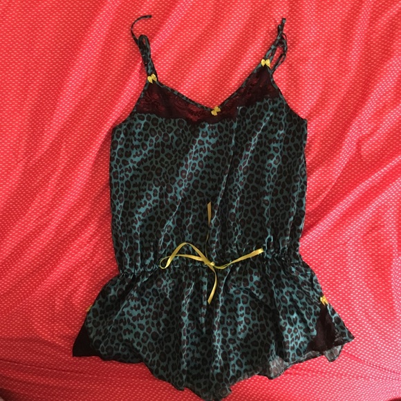Betsey Johnson leopard print romper/teddy