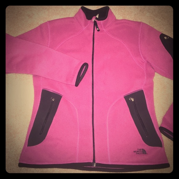 North face pink sweater/fleece zip up