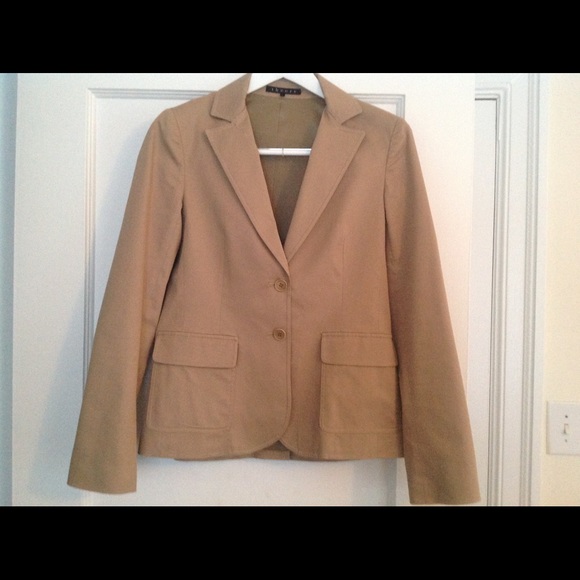 Theory kaki twill two pocket blazer