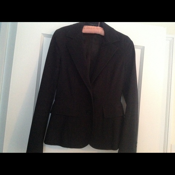 Theory black twill blazer