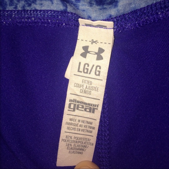 Blue and white under armour yoga pants size L