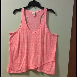 Mossimo Burnout Uneven Hem Tank - Coral