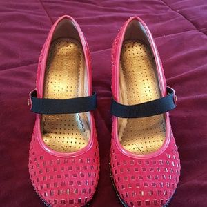 Beautiful red heeled shoes