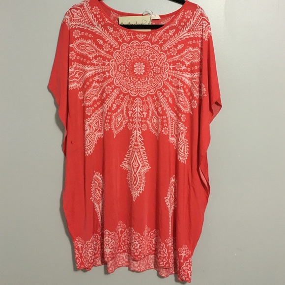 Christina Love Medallion Caftan, Size XL