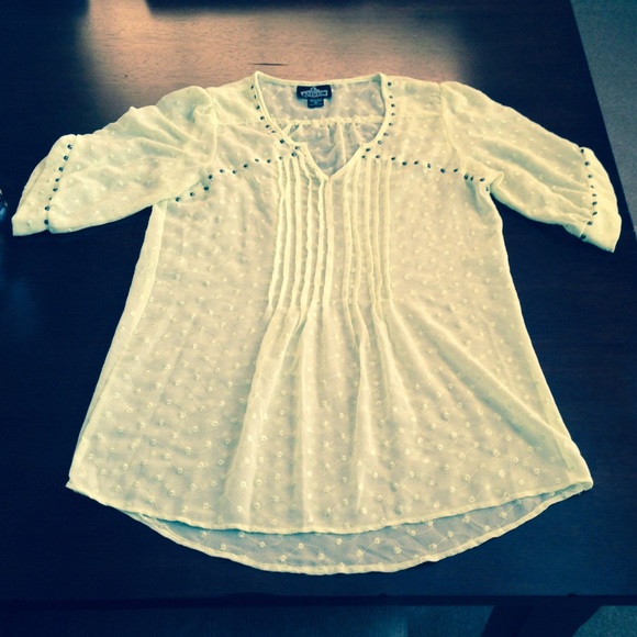 Beautiful! Sheer Lime Blouse