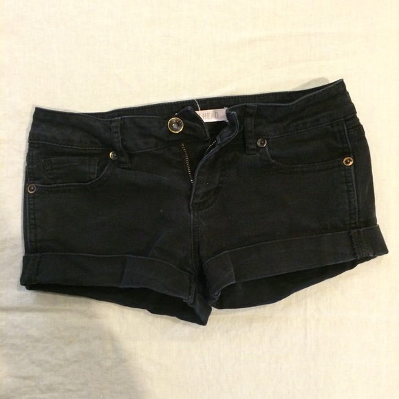 Black Jean shorts
