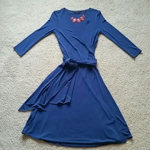 BCBGMAXAZRIA Blue Wrap Dress