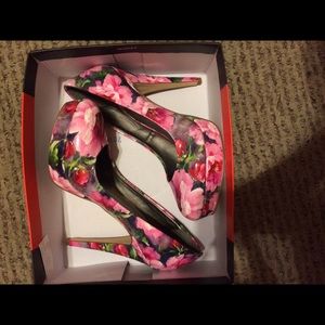 Floral Print Heels