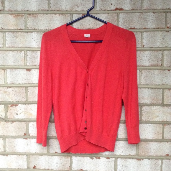Coral J.crew Cardigan
