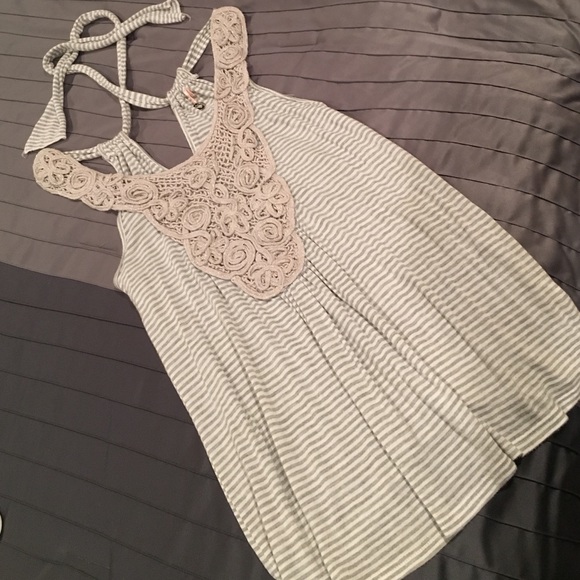 Embellished tie-back Tank