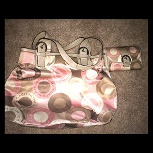COACH BAG AND MATCHING WALLET