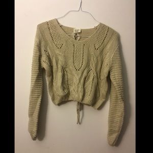 LF Cream Knit Top