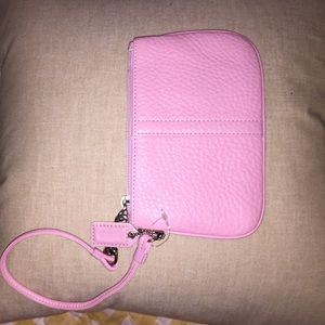 Pink coach wristlet