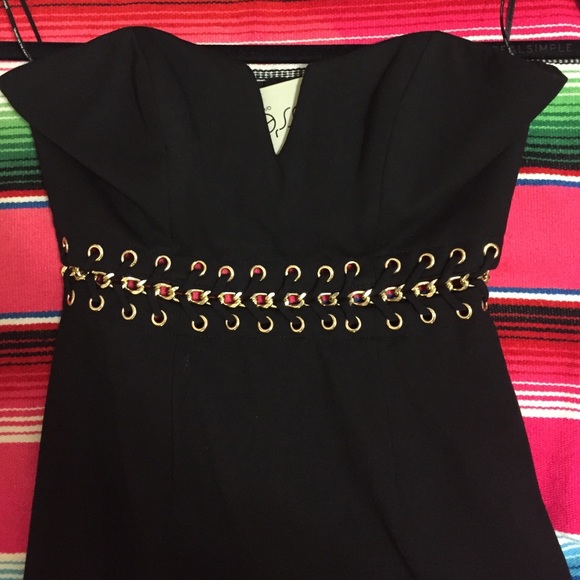 Dresses - Black dress with gold chain Dresses - Black dress with gold chain