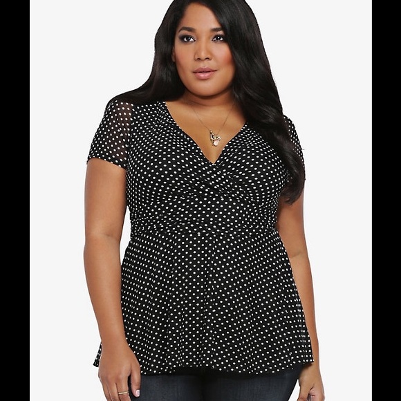 Navy blue, dotted shirt