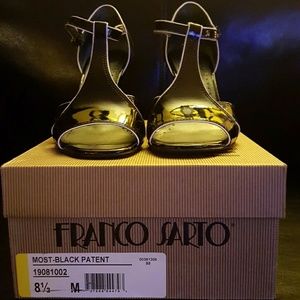 Black Patent Leather Sandals