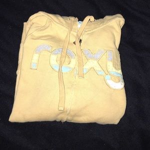 Roxy yellow zip up hoodie