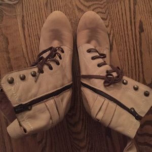 Anthropologie Lace up Boots