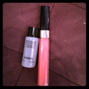 Hot pink CHANEL lipgloss & eye makeup remover