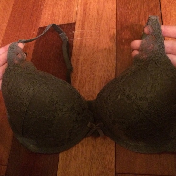 gilly hicks gray lightly lined plunge bra