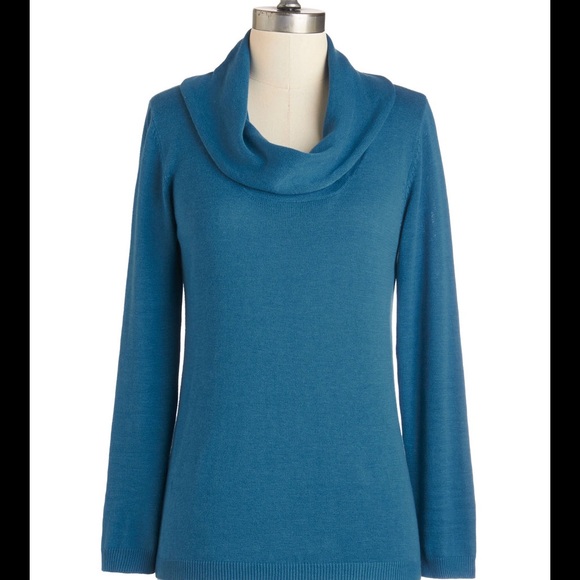 Teal scoop neck sweater