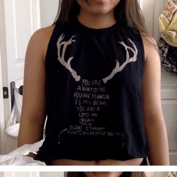 Brandy Melville muscle tee with antlers