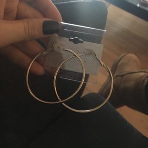 Silver hoop earrings