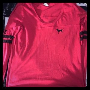 Red PINK Long sleeve shirt