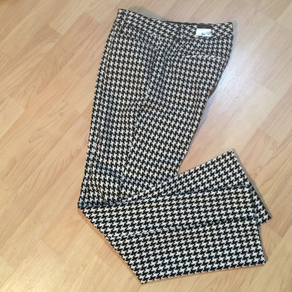 Express Houndstooth Columnist Slim Pant