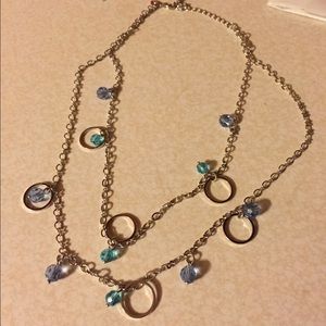 BOGO 50% off Sale Bue two layer necklace