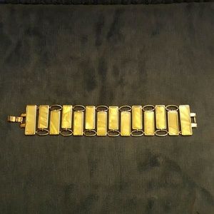 Monet Pearl Like and Gold Bracelet