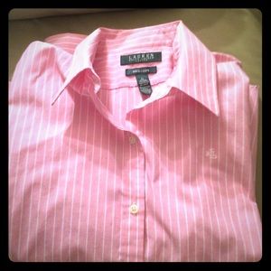 Ralph Lauren Button Down pink & white strip