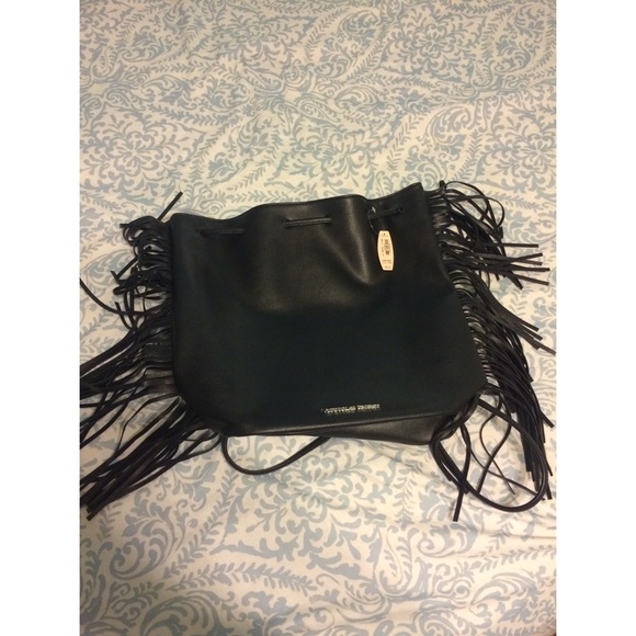 NWT Victoria's Secret Black Fringe Drawstring