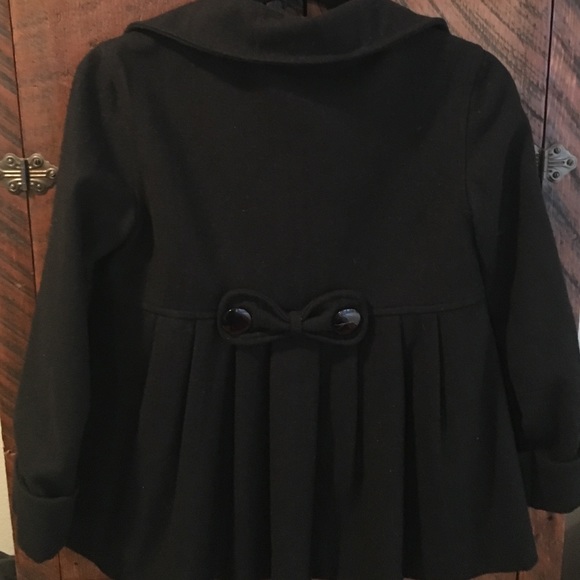 Cropped Black Pea Coat. Size small.