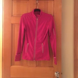 Cute work out jacket w/ reflective seam size small