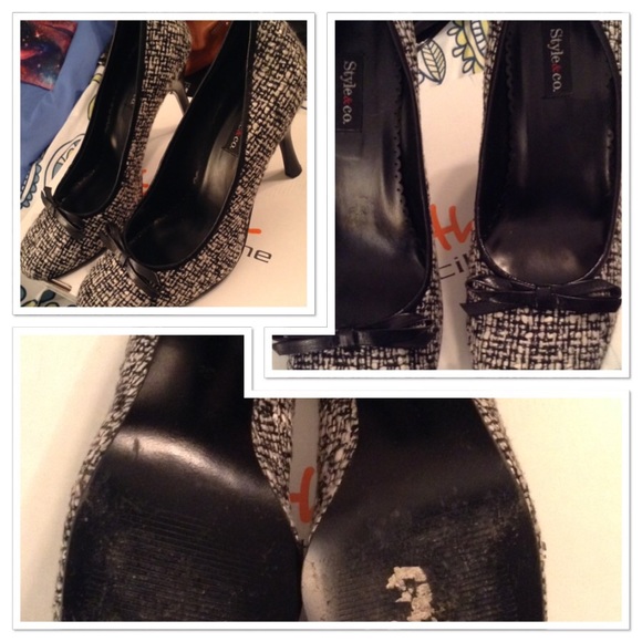 Black and White heels