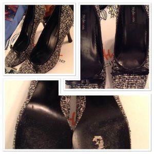 Black and White heels