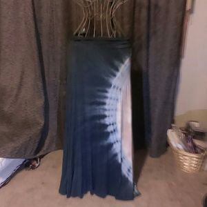 Tie dyed maxi skirt