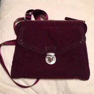 Vera Bradley microfiber Wine colored Hipster