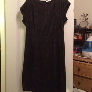 Calvin Klein Purple and Black Dress