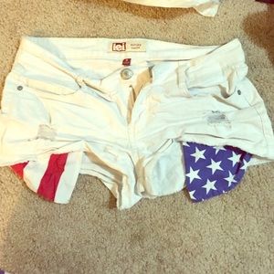 American flag lei Ashley low-rise shorts