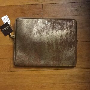 Authentic Cole Haan leather iPad case/clutch