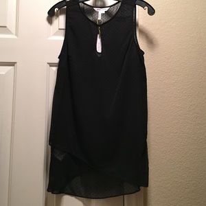 BCBGeneration Blk Polka Dot Tank Blouse. NWT